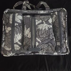 Vera Bradley Floral Gray Travel Organizer Set
